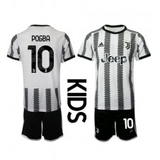 Juventus Paul Pogba #10 Hemmaställ Barn 2022-23 Korta ärmar (+ Korta byxor)